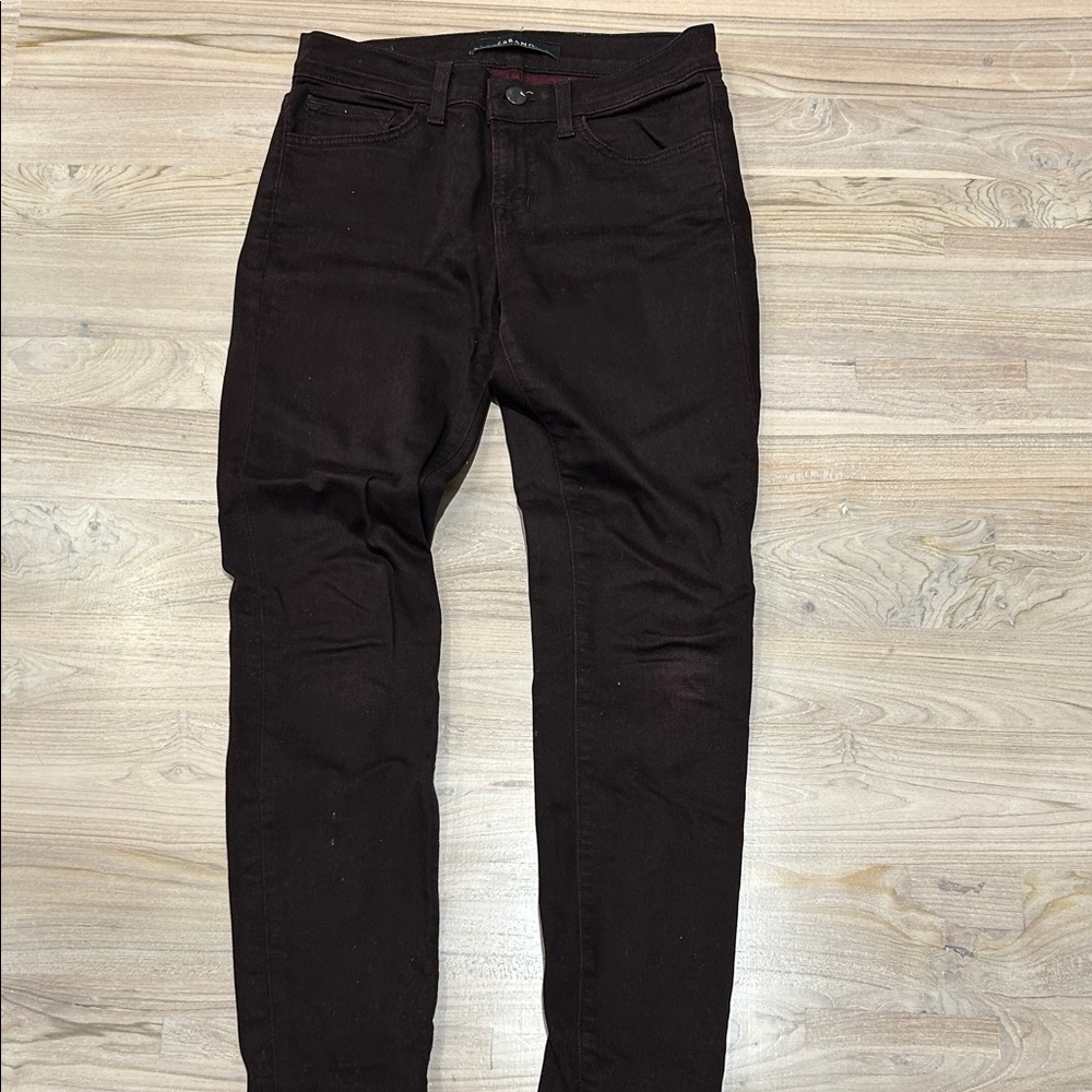 J Brand women’s Dark Burgundy Slim Jeans
